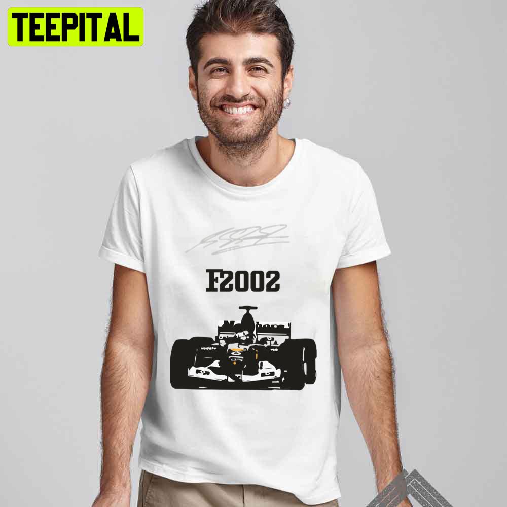 F1 Legend Driver Michael Schumacher F2002 Race Car Unisex T-Shirt F1 Legend Driver Michael Schumacher F2002 Race Car Unisex T-Shirt