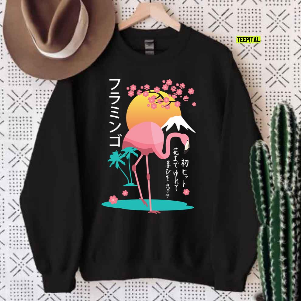 Flamingo Japanese Sunset Fuji Unisex Sweatshirt Flamingo Japanese Sunset Fuji Unisex Sweatshirt
