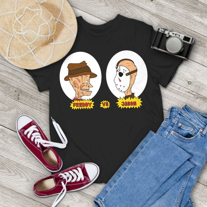 Freddy Vs Jason Horror TV Movie Funny Vintage T-Shirt Freddy Vs Jason Horror TV Movie Funny Vintage T-Shirt