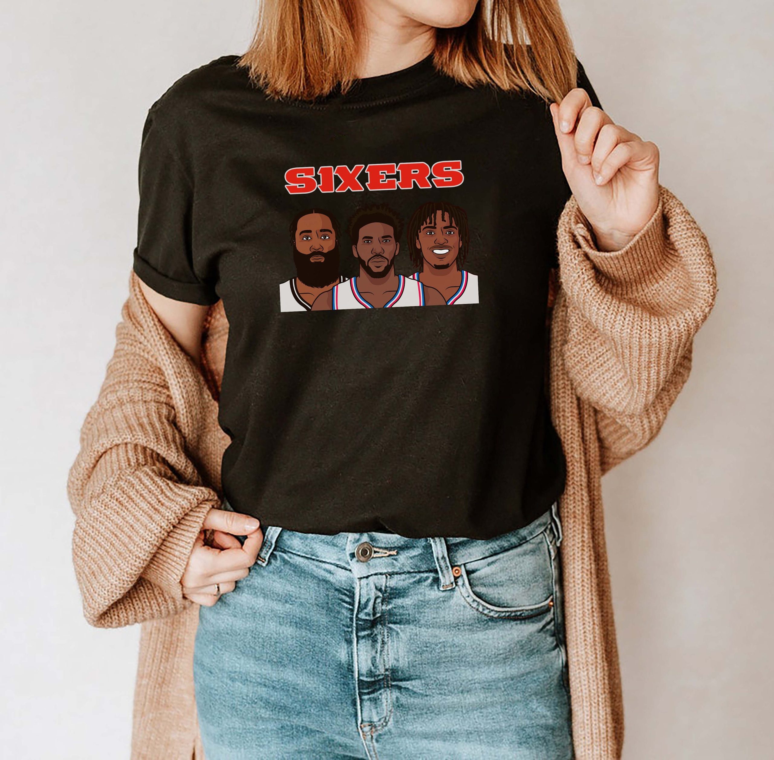 Funny 3 Stars Philadelphia 76ers NBA Basketball Unisex T-Shirt Funny 3 Stars Philadelphia 76ers NBA Basketball Unisex T-Shirt
