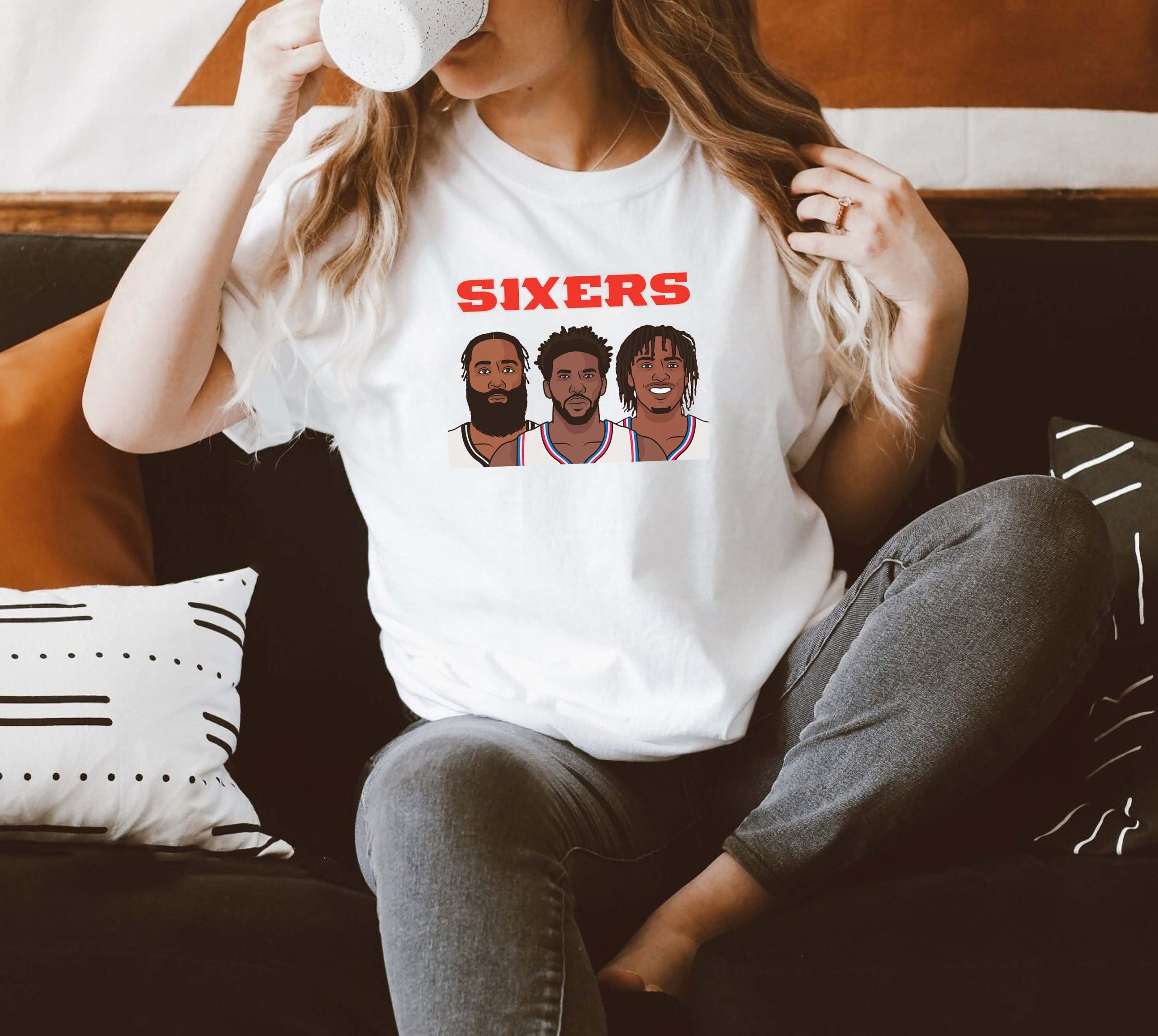 Funny 3 Stars Philadelphia 76ers NBA Basketball Unisex T-Shirt Funny 3 Stars Philadelphia 76ers NBA Basketball Unisex T-Shirt