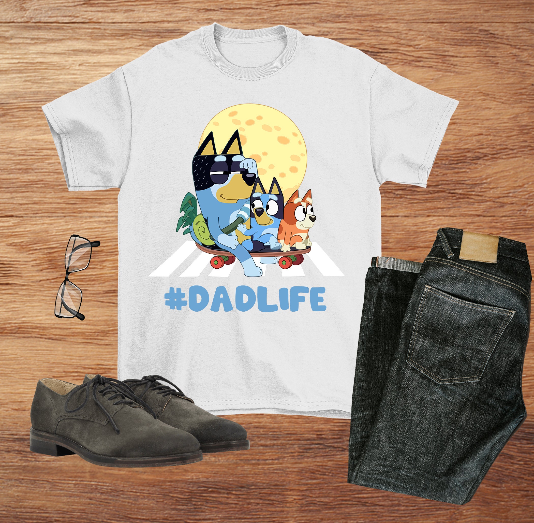 Funny Dadlife Disney Bluey Happy Father's Day Unisex T-Shirt Funny Dadlife Disney Bluey Happy Father's Day Unisex T-Shirt