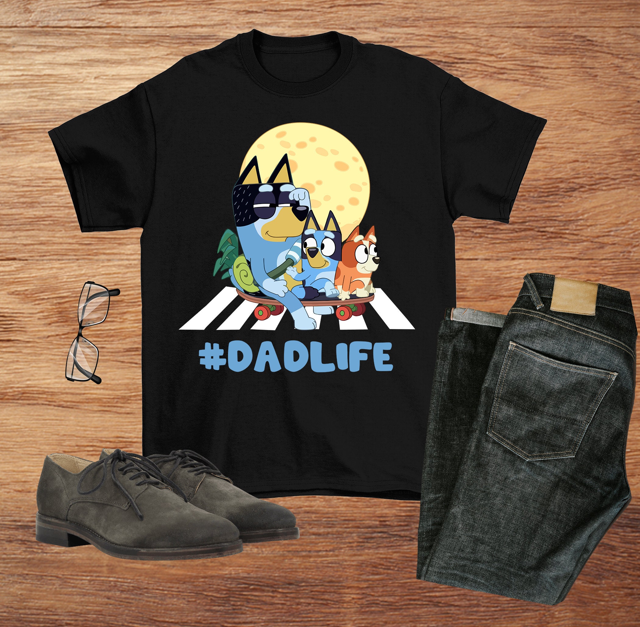 Funny Dadlife Disney Bluey Happy Father's Day Unisex T-Shirt Funny Dadlife Disney Bluey Happy Father's Day Unisex T-Shirt
