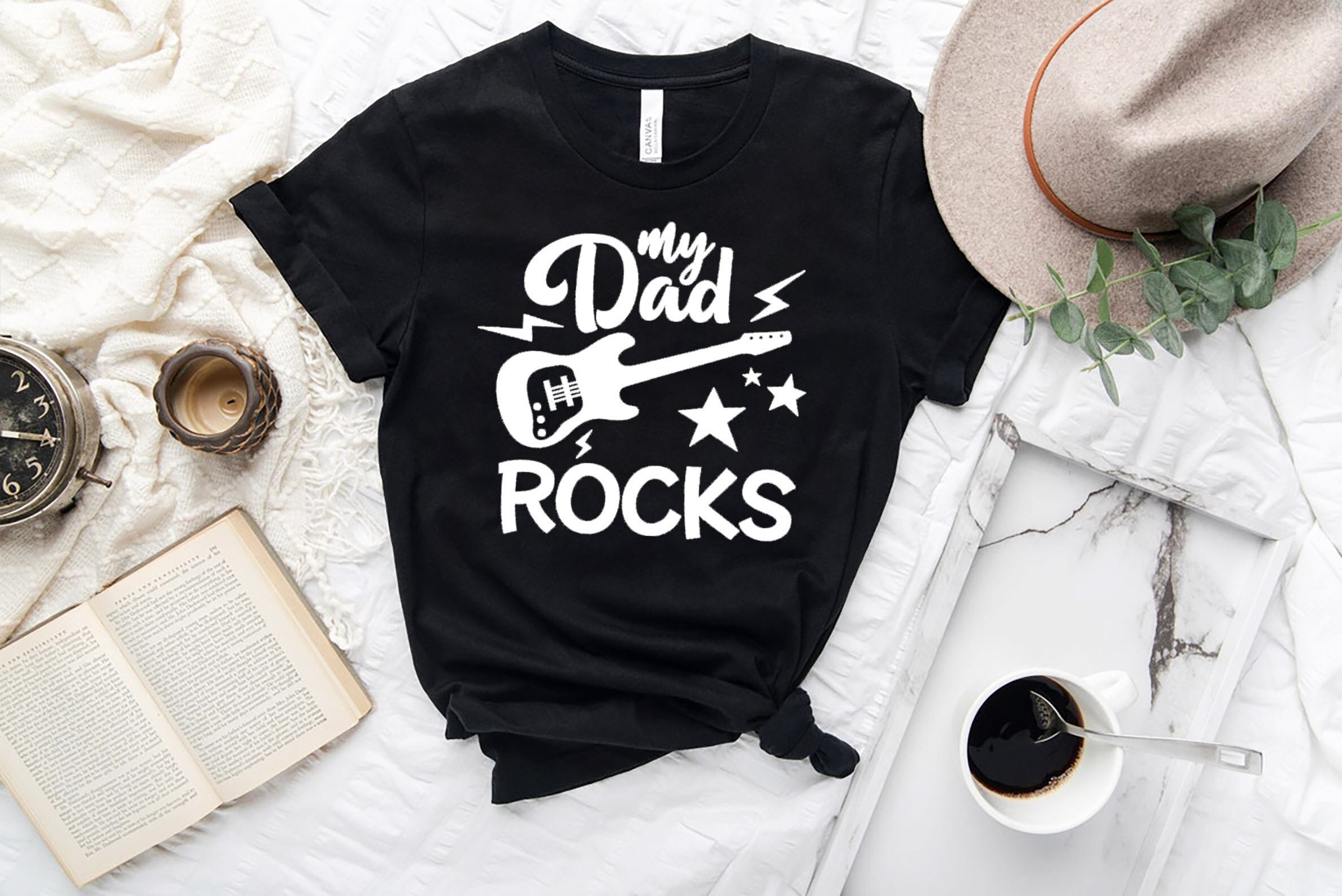 Funny My Dad Rocks Happy Father's Day Unisex T-Shirt Funny My Dad Rocks Happy Father's Day Unisex T-Shirt