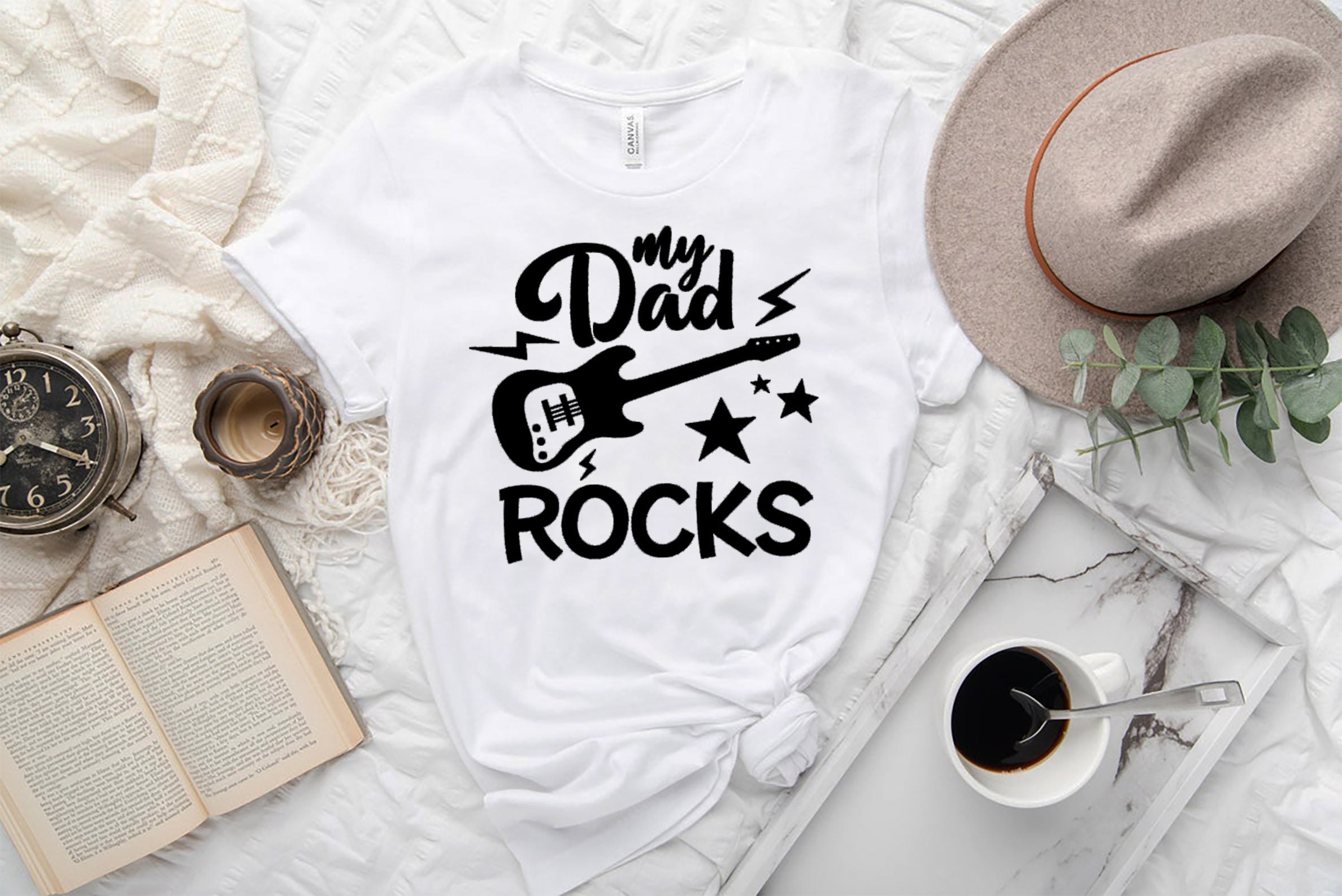 Funny My Dad Rocks Happy Father's Day Unisex T-Shirt Funny My Dad Rocks Happy Father's Day Unisex T-Shirt