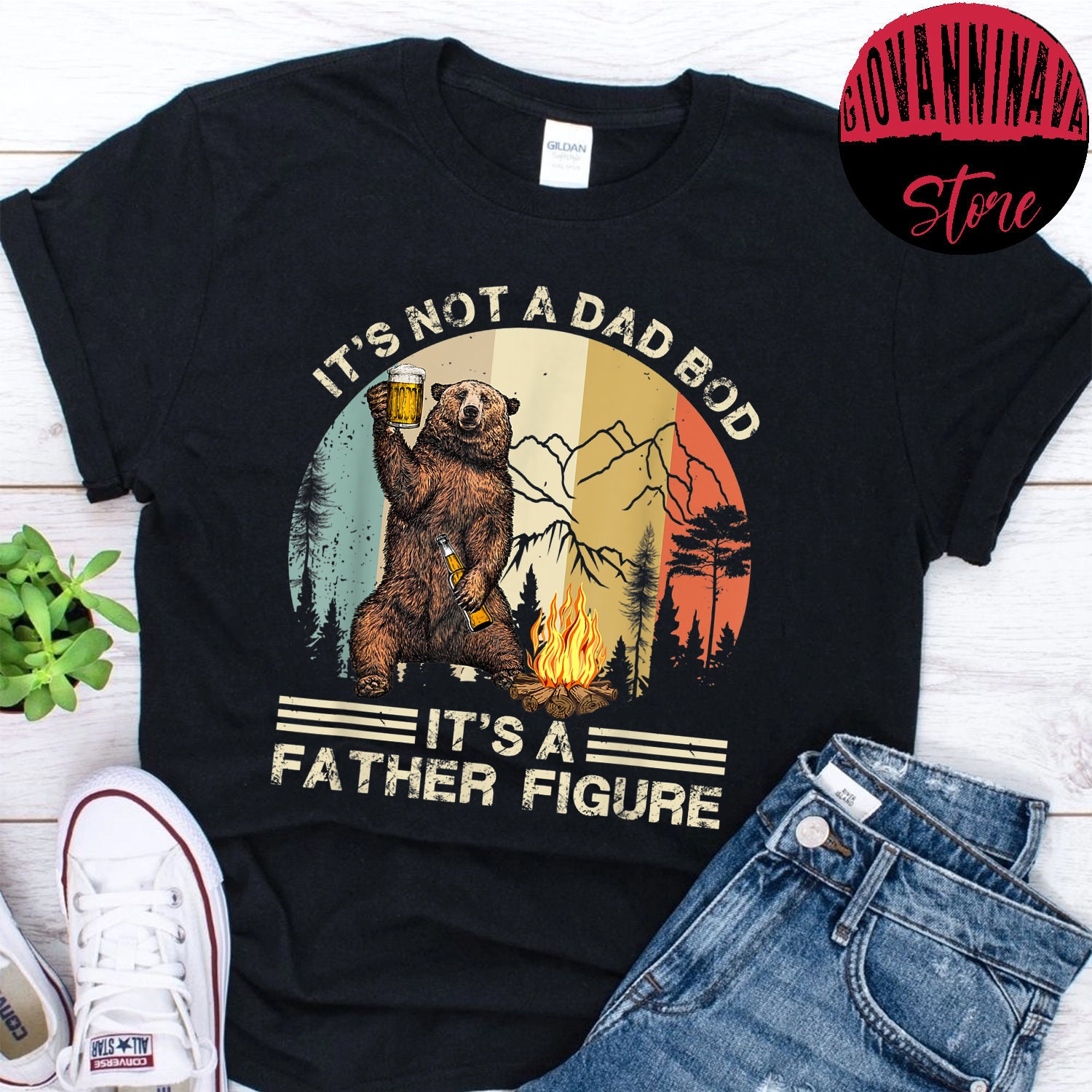 Funnybear With Beer Lovers It's Not A Dad Bod It's A Father Figure Happy Father's Day Unisex T-Shirt Funnybear With Beer Lovers It's Not A Dad Bod It's A Father Figure Happy Father's Day Unisex T-Shirt