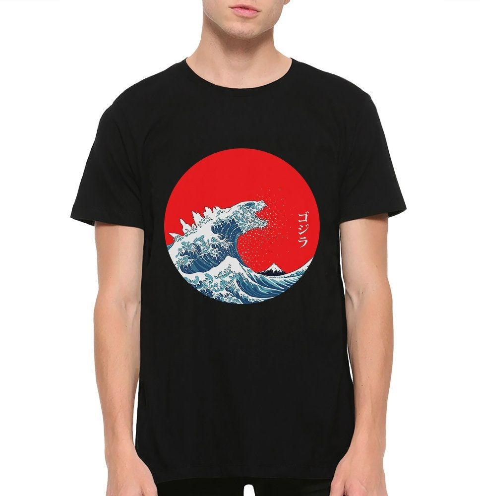 Godzilla in The Great Wave off Kanagawa Art T-Shirt Godzilla in The Great Wave off Kanagawa Art T-Shirt