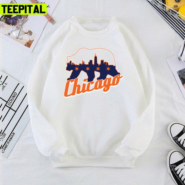 Graphic Chicago Skyline Chicago Flag Chicago Bears Unisex T-Shirt Graphic Chicago Skyline Chicago Flag Chicago Bears Unisex T-Shirt