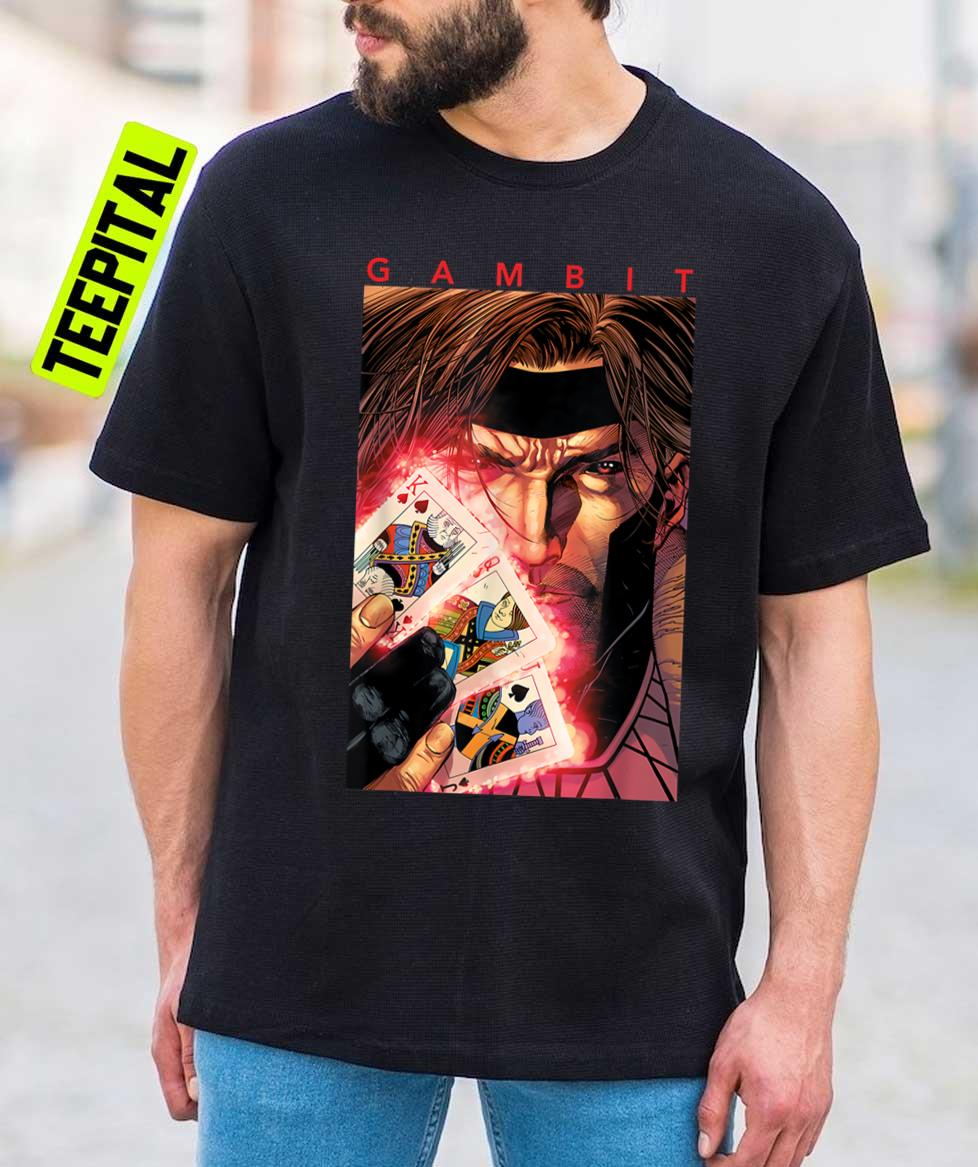 Graphic X-Men Gambi Glowing Cards Unisex T-Shirt Graphic X-Men Gambi Glowing Cards Unisex T-Shirt