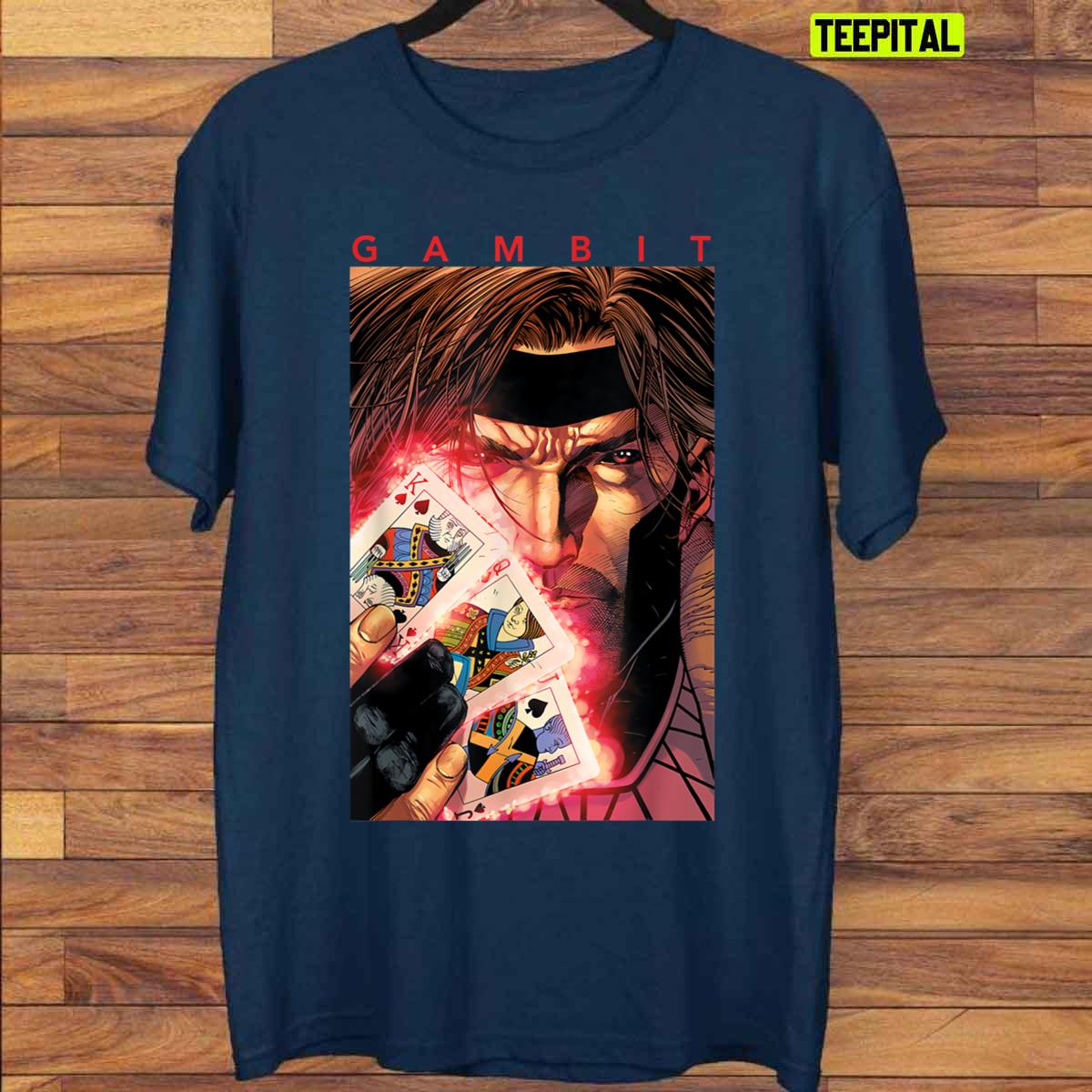 Graphic X-Men Gambi Glowing Cards Unisex T-Shirt Graphic X-Men Gambi Glowing Cards Unisex T-Shirt