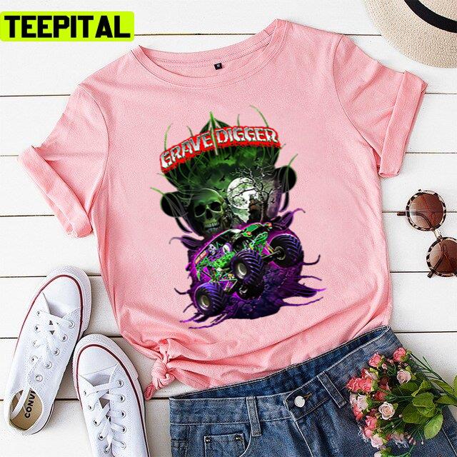 Grave Digger Monster Jam Monster Truck Retro Comic Unisex T-Shirt Grave Digger Monster Jam Monster Truck Retro Comic Unisex T-Shirt