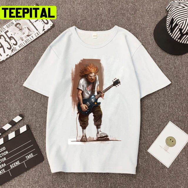 Guitarist Playing Animated Design Unisex T-Shirt Guitarist Playing Animated Design Unisex T-Shirt