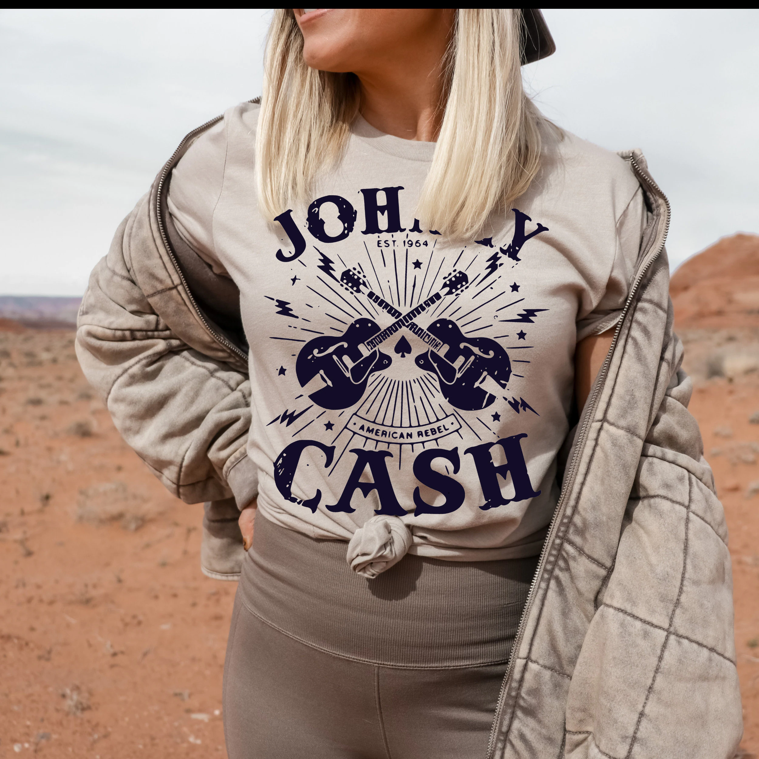 Guitars With Johnny Cash Unisex T-Shirt Guitars With Johnny Cash Unisex T-Shirt