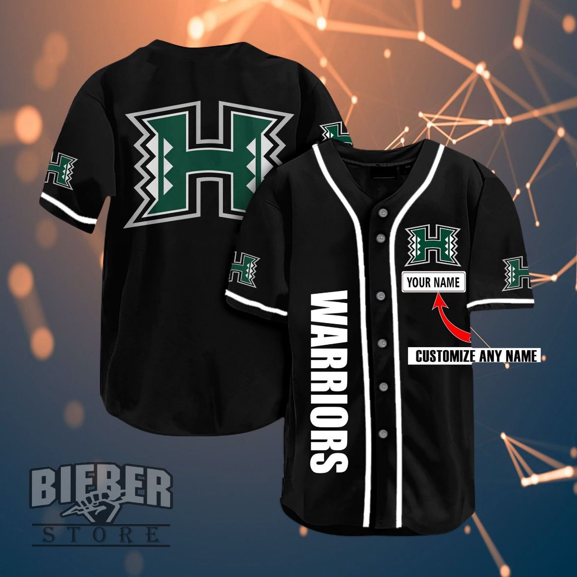 Hawaii Rainbow Warriors Personalized Name Fans Team Ncaa 3d Customization Gifts Baseball Jersey Hawaii Rainbow Warriors Personalized Name Fans Team Ncaa 3d Customization Gifts Baseball Jersey