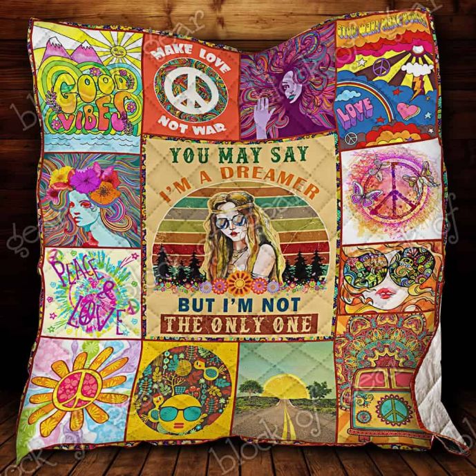 Hippie Girl I'm Not The Only One Quilt Blanket Hippie Girl I'm Not The Only One Quilt Blanket