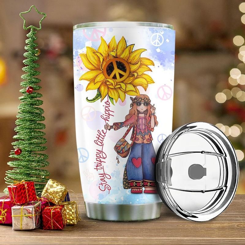 Hippie Girl Sunflower Stainless Steel Cup Hippie Girl Sunflower Stainless Steel Cup