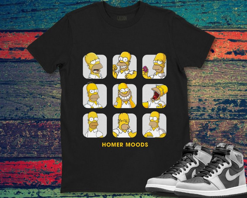 Homer Simpson Moods The Simpson Family Cute Face Unisex Gift T-Shirt Homer Simpson Moods The Simpson Family Cute Face Unisex Gift T-Shirt