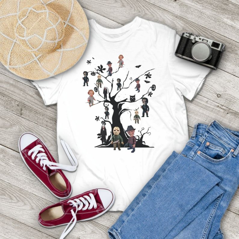Horror Character Movie On The Tree Halloween Vintage T-Shirt Horror Character Movie On The Tree Halloween Vintage T-Shirt