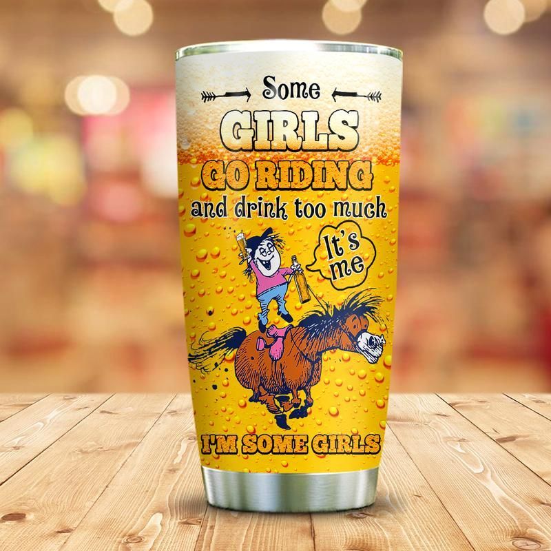 Horse Riding And Beer Girls Stainless Steel Cup Horse Riding And Beer Girls Stainless Steel Cup