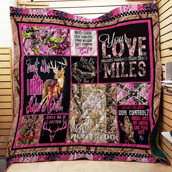 Hunting Girl Your Love Miles Quilt Blanket Hunting Girl Your Love Miles Quilt Blanket