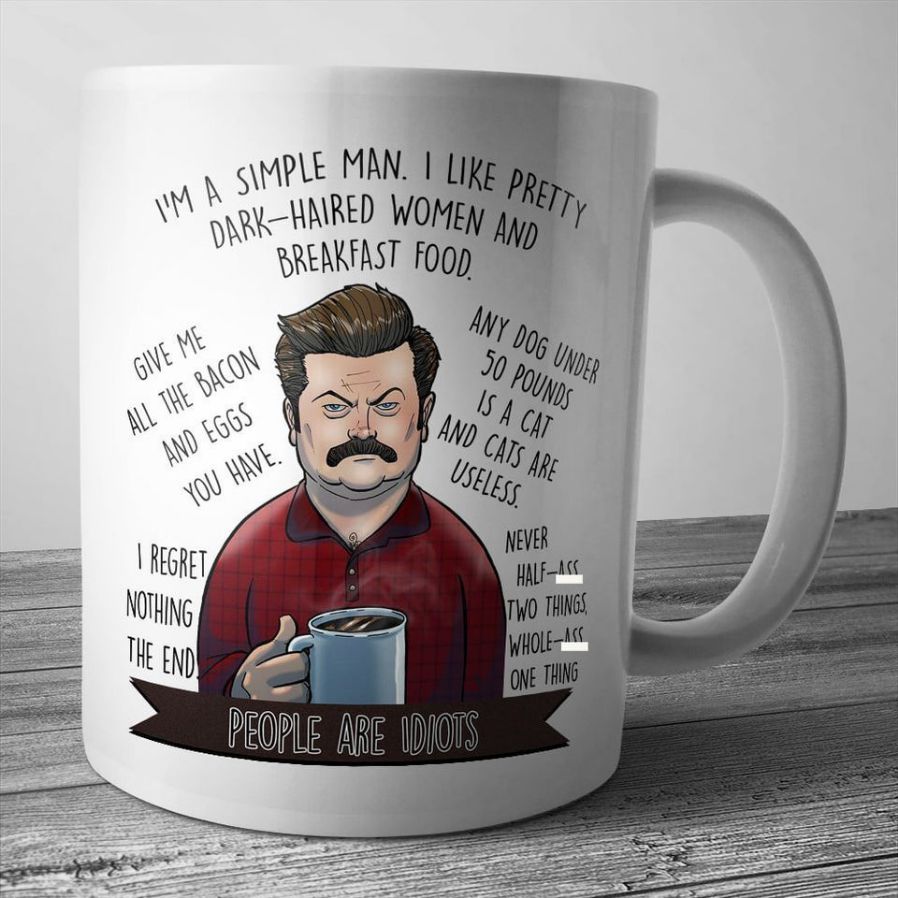 I'm A Simple Man I Like Pretty Dark Haired Women And Breakfast Food Give Me All The Bacon Premium Sublime Ceramic Coffee Mug White I'm A Simple Man I Like Pretty Dark Haired Women And Breakfast Food Give Me All The Bacon Premium Sublime Ceramic Coffee Mug White