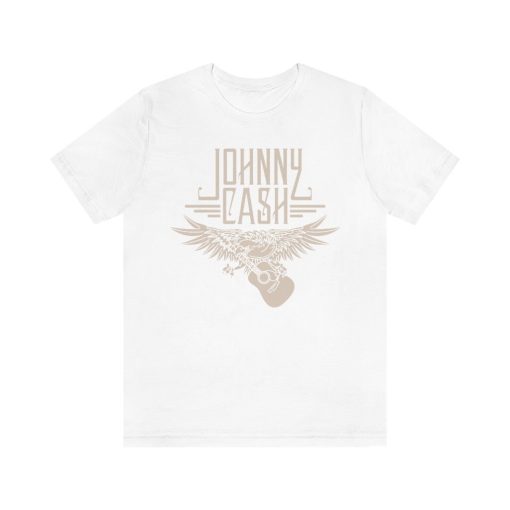 In White Backgroud Johnny Cash Unisex T-Shirt