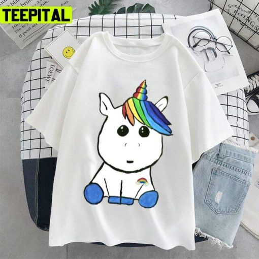 Innocent Baby Blue Unicorn Trendy Design Unisex T-Shirt
