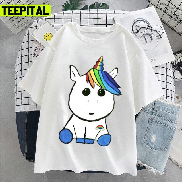 Innocent Baby Blue Unicorn Trendy Design Unisex T-Shirt Innocent Baby Blue Unicorn Trendy Design Unisex T-Shirt