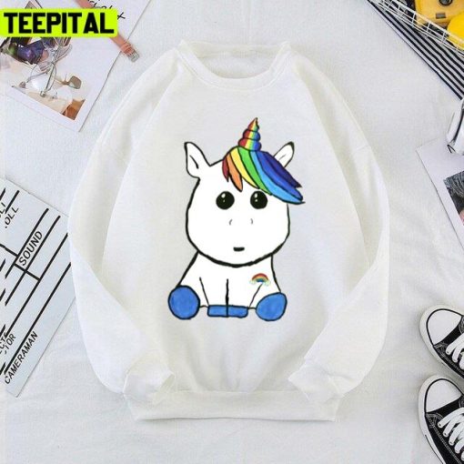 Innocent Baby Blue Unicorn Trendy Design Unisex T-Shirt
