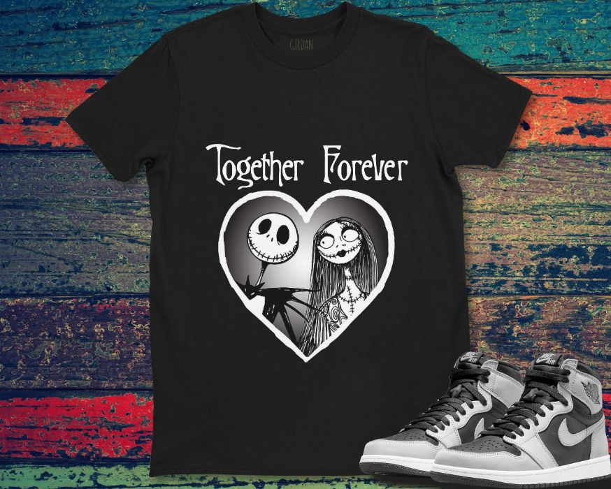 Jack Skellington And Sally Together The Nightmare Before Christmas Unisex Gift T-Shirt Jack Skellington And Sally Together The Nightmare Before Christmas Unisex Gift T-Shirt