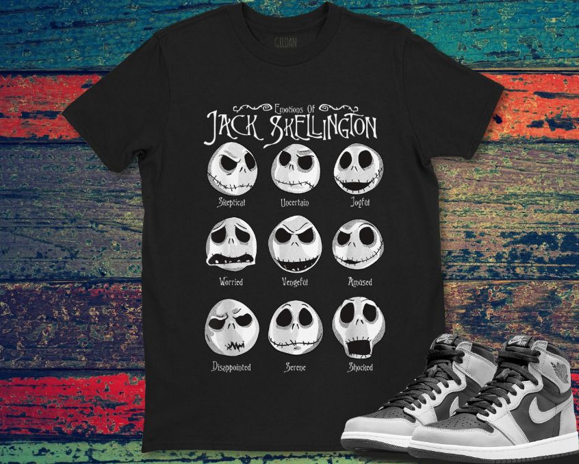 Jack Skellington Disney The Nightmare Before Christmas Emotional Graphic Unisex Gift T-Shirt Jack Skellington Disney The Nightmare Before Christmas Emotional Graphic Unisex Gift T-Shirt