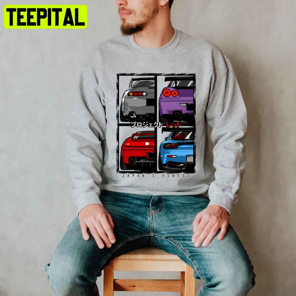 Japans Finest Supra R34 Nsx Fd3s Rx7 Unisex T-Shirt Japans Finest Supra R34 Nsx Fd3s Rx7 Unisex T-Shirt