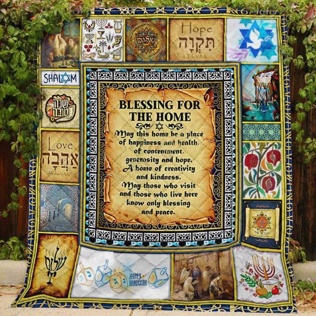 Jewish House Blessing For The Home Quilt Blanket Jewish House Blessing For The Home Quilt Blanket