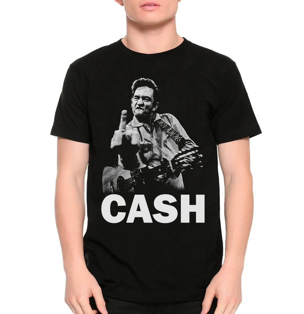 Johnny Cash Middle Finger T-Shirt Johnny Cash Middle Finger T-Shirt