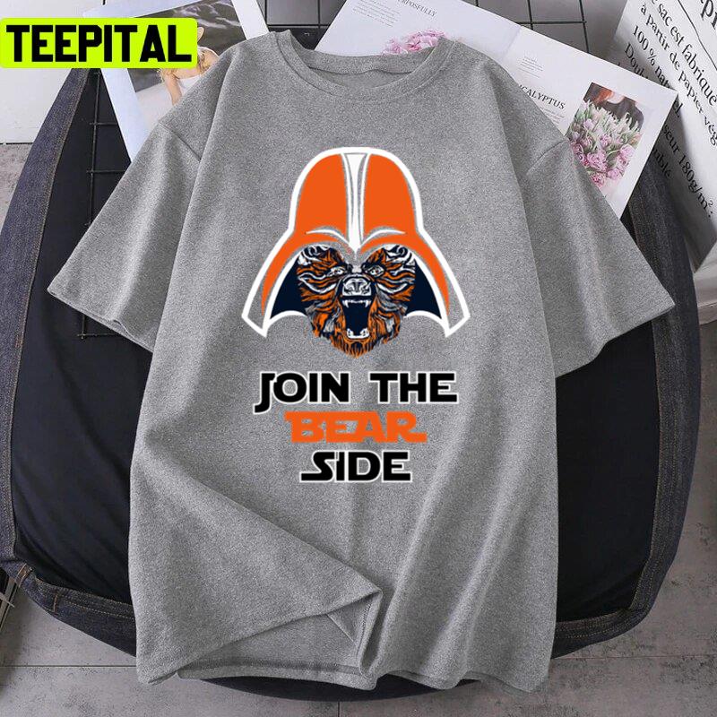 Join The Bear Side Chicago American Football Design Unisex T-Shirt Join The Bear Side Chicago American Football Design Unisex T-Shirt