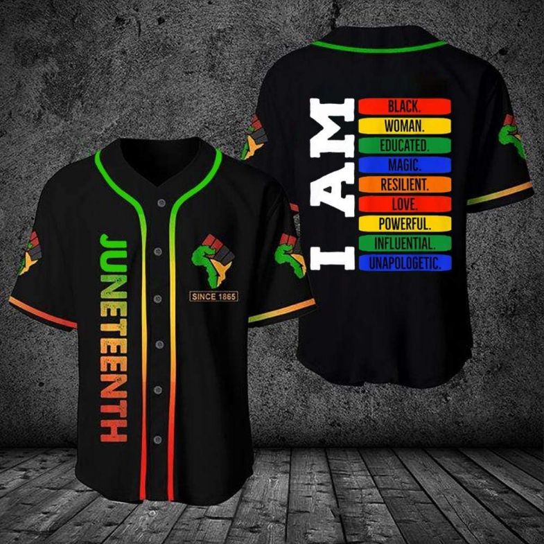 Juneteenth Since 1865 I Am Black Women Magic Personalized 3d Baseball Jersey kv Juneteenth Since 1865 I Am Black Women Magic Personalized 3d Baseball Jersey kv