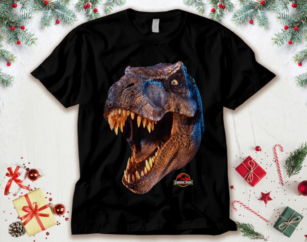 Jurassic Park Big T-Rex Head Graphic Unisex Tee Adult T-Shirt Jurassic Park Big T-Rex Head Graphic Unisex Tee Adult T-Shirt