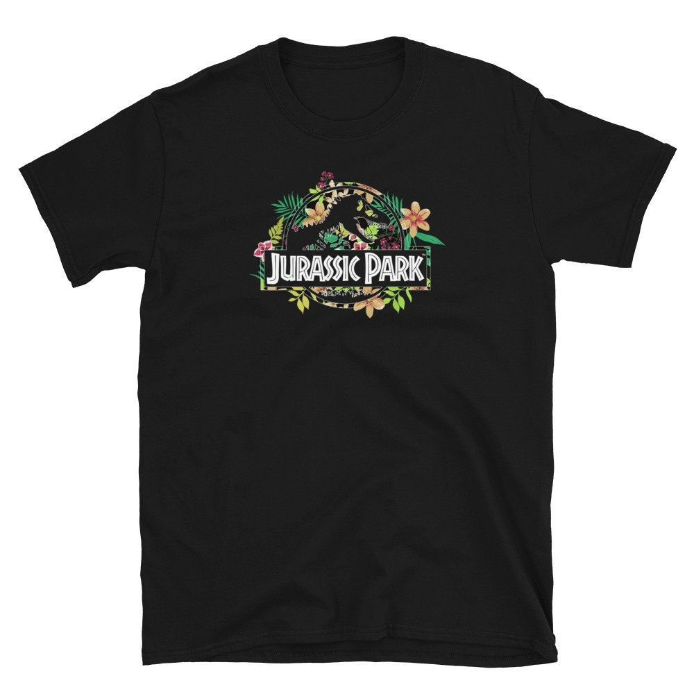 Jurassic Park Floral Short-Sleeve Unisex T-Shirt Jurassic Park Floral Short-Sleeve Unisex T-Shirt