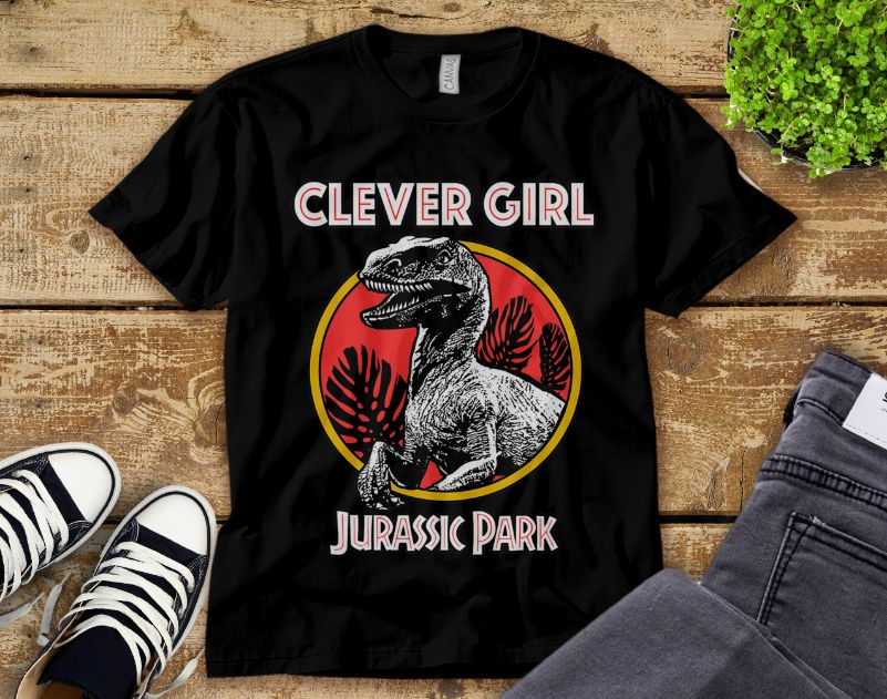 Jurassic Park Retro Raptor Clever Girl Graphic T-Shirt Jurassic Park Retro Raptor Clever Girl Graphic T-Shirt