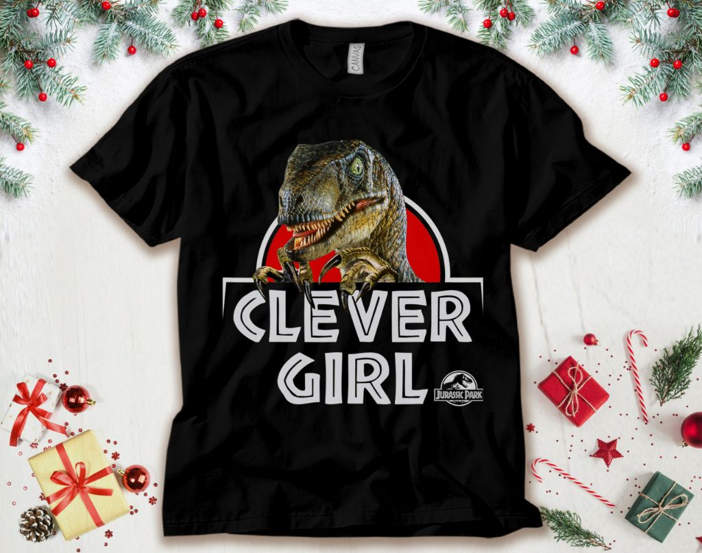 Jurassic Park Velociraptor Real Clever Graphic T-Shirt Jurassic Park Velociraptor Real Clever Graphic T-Shirt