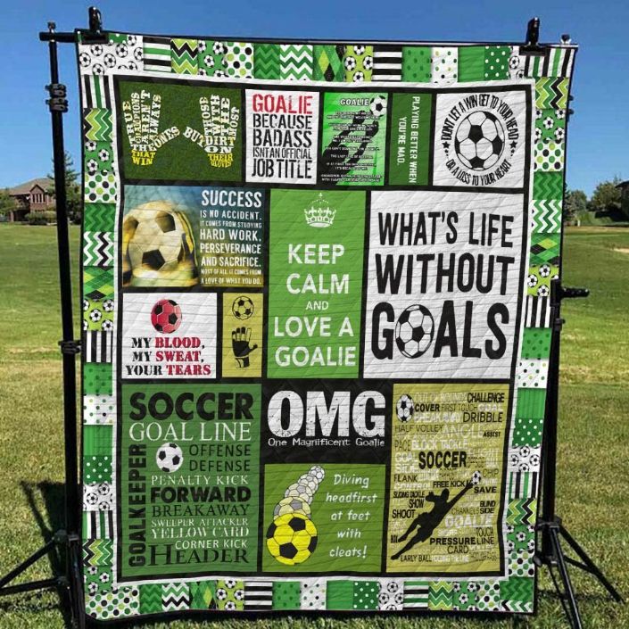 Keep Calm And Love A Goalie Soccer Quilt Blanket Keep Calm And Love A Goalie Soccer Quilt Blanket