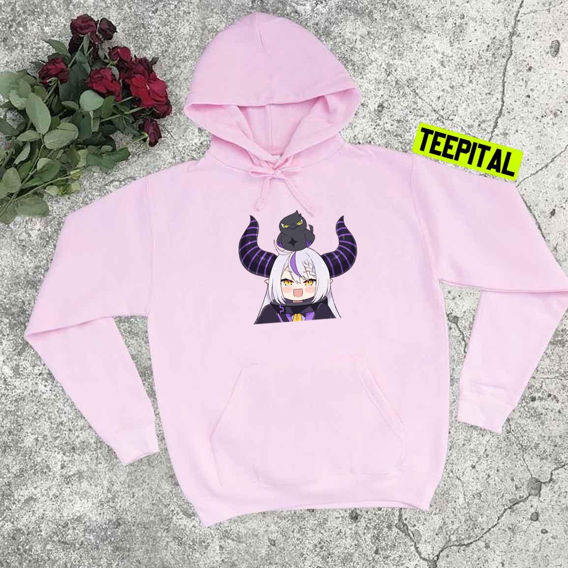Laplus Darkness Chibi Big Horns Holox Hololive Unisex T-Shirt Laplus Darkness Chibi Big Horns Holox Hololive Unisex T-Shirt