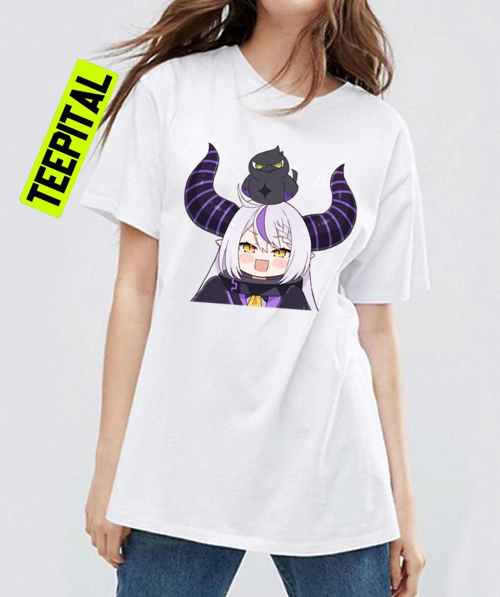Laplus Darkness Chibi Big Horns Holox Hololive Unisex T-Shirt Laplus Darkness Chibi Big Horns Holox Hololive Unisex T-Shirt