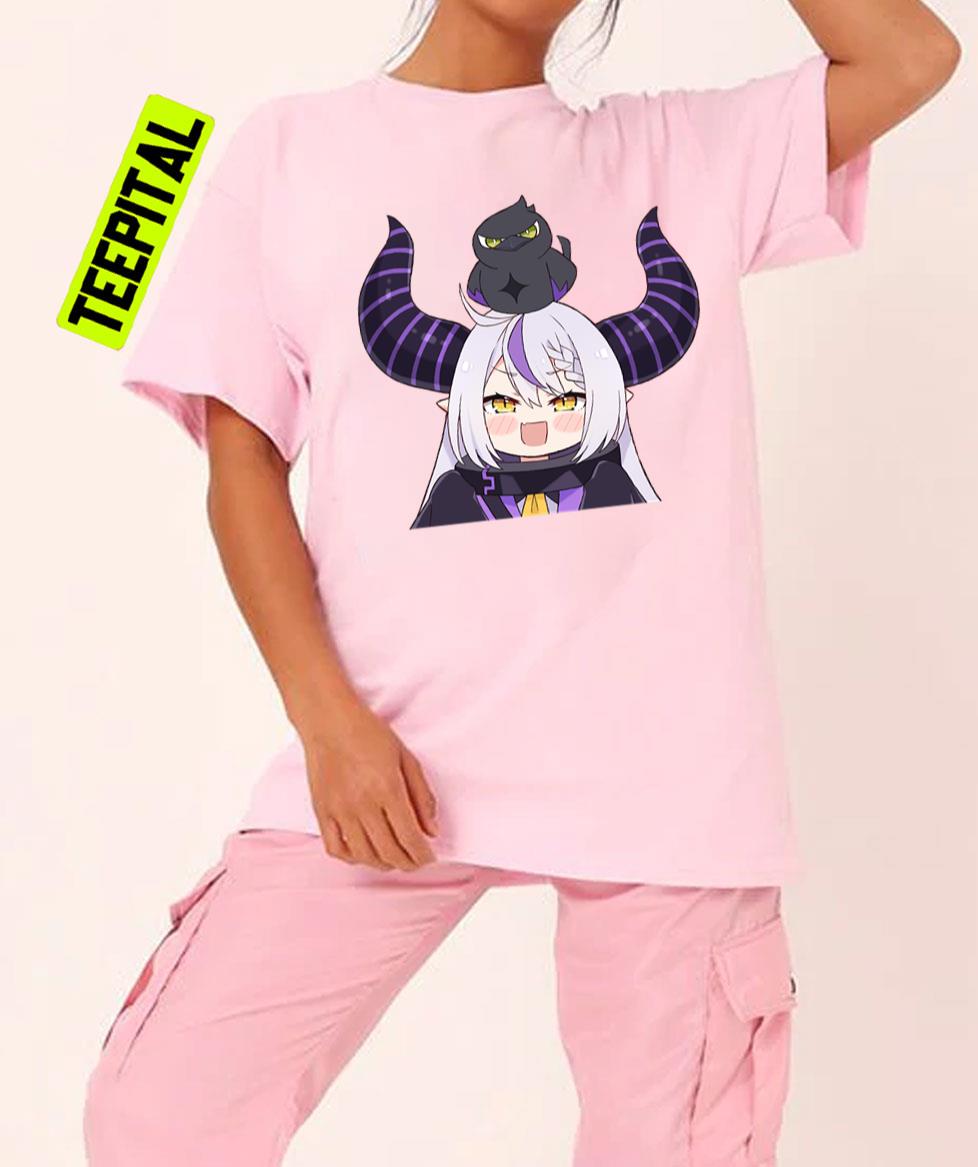 Laplus Darkness Chibi Big Horns Holox Hololive Unisex T-Shirt Laplus Darkness Chibi Big Horns Holox Hololive Unisex T-Shirt