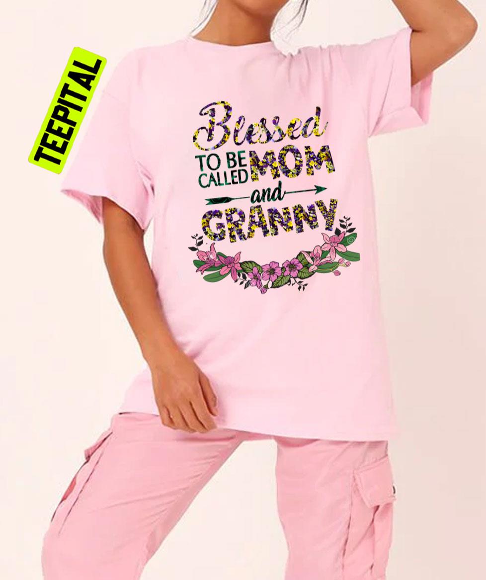 Leopard Floral Blessed To Be Called Mom And Granny Unisex T-Shirt Leopard Floral Blessed To Be Called Mom And Granny Unisex T-Shirt