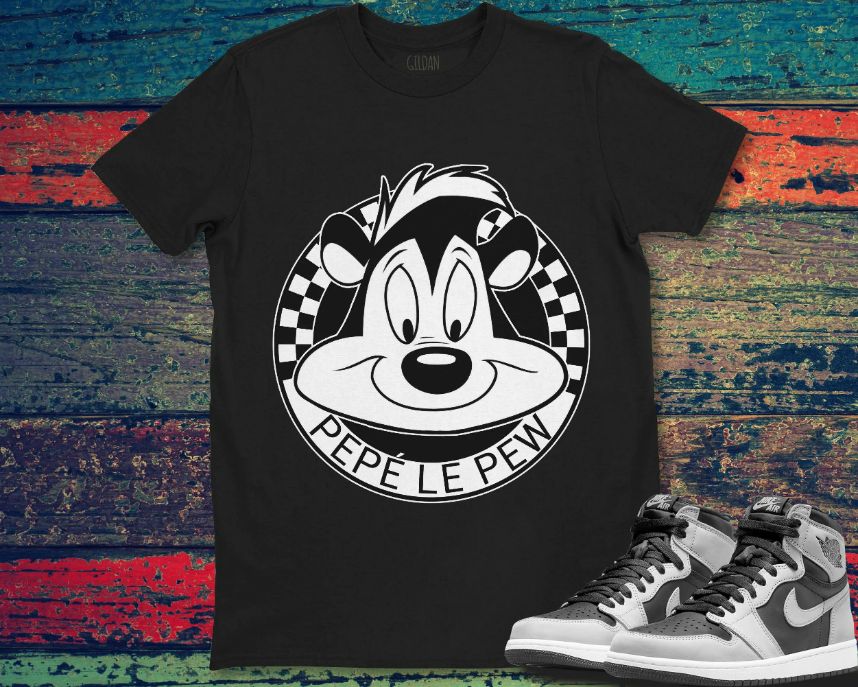 Looney Tunes Pepe Le Pew Checkerboard Circle Shirt Looney Tunes Pepe Le Pew Checkerboard Circle Shirt