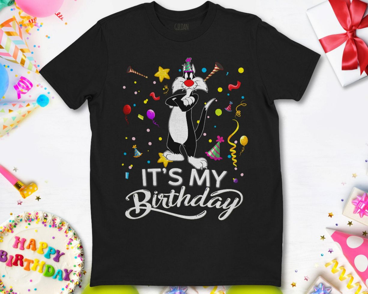 Looney Tunes Sylvester Its My Birthday Unisex Gift T-Shirt Looney Tunes Sylvester Its My Birthday Unisex Gift T-Shirt