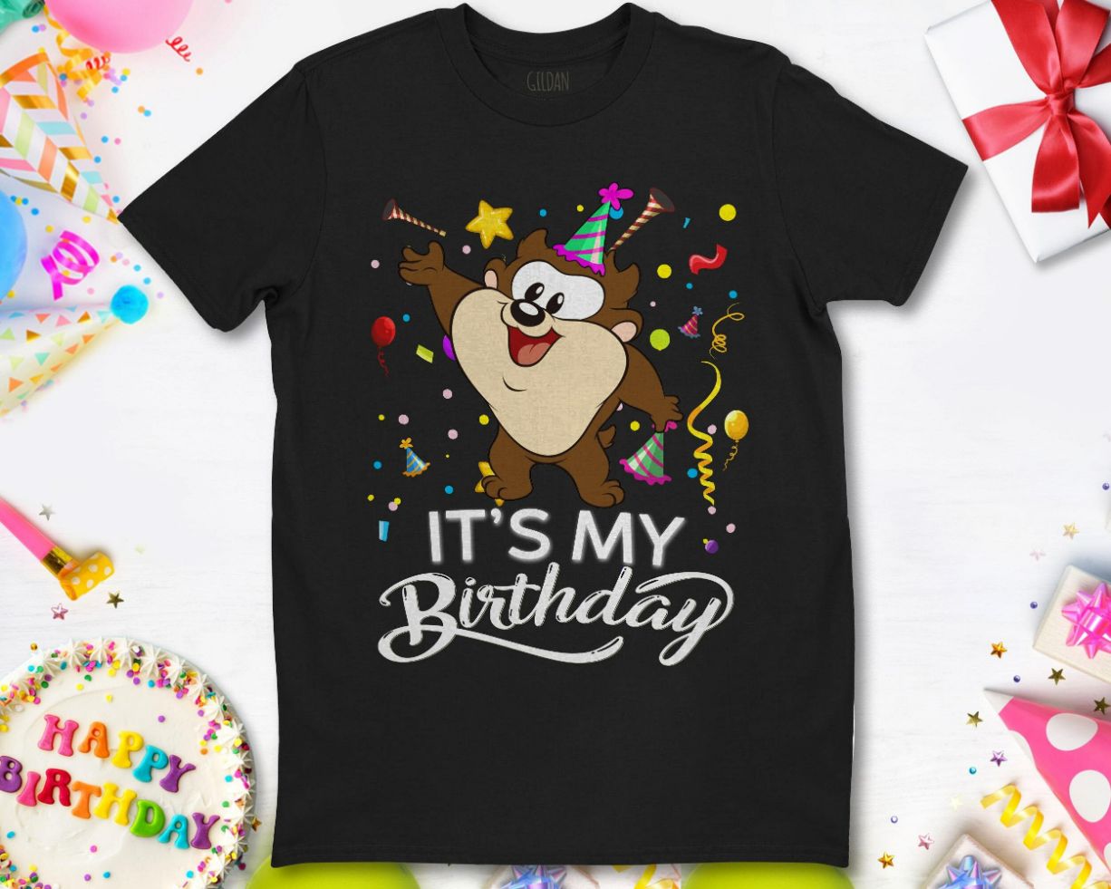 Looney Tunes Tasmanian Devil Its My Birthday Unisex Gift T-Shirt Looney Tunes Tasmanian Devil Its My Birthday Unisex Gift T-Shirt