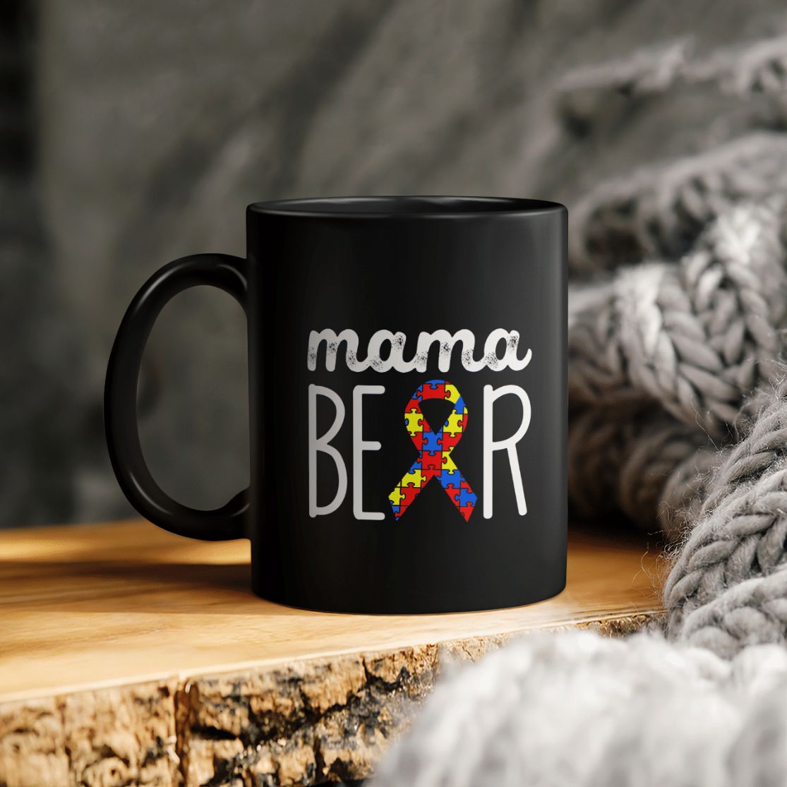 Mama Bear Autism Awareness Ceramic Coffee Mug Mama Bear Autism Awareness Ceramic Coffee Mug