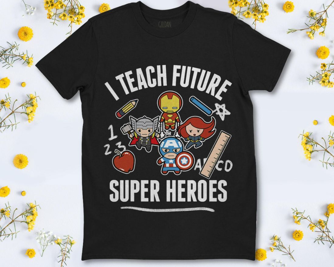 Marvel Avengers Classic I Teach Super Heroes Graphic T-Shirt Marvel Avengers Classic I Teach Super Heroes Graphic T-Shirt